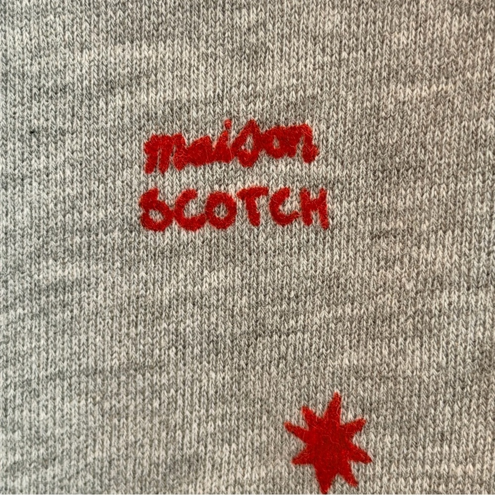 Scotch & Soda Maison Scotch Midnight Safari grey Sweatshirt, red print, szL, NWT - Picture 12 of 14